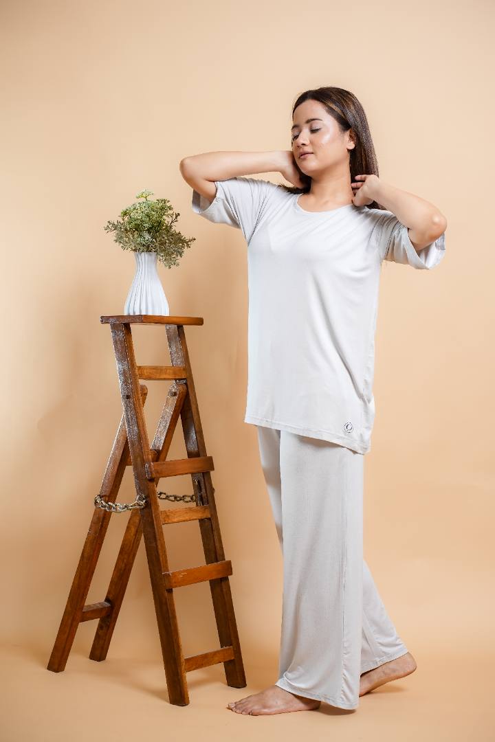Qalb Ease Tee - Lunar Grey