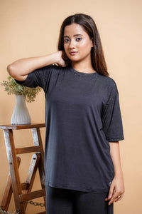 Qalb Ease Tee - Midnight Lotus